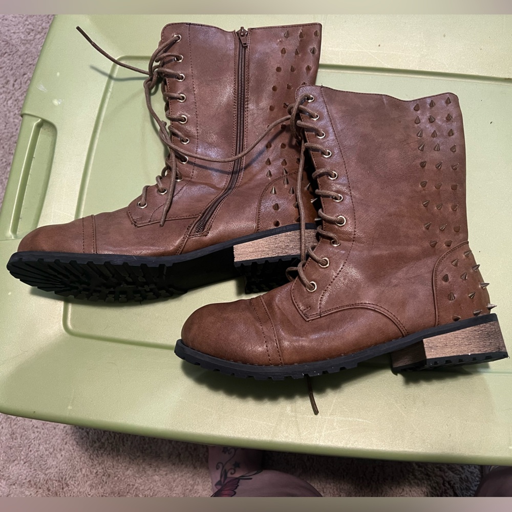 Brown Combat Boots